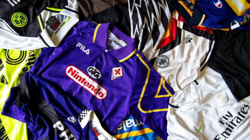 Football shirts and memorabilia